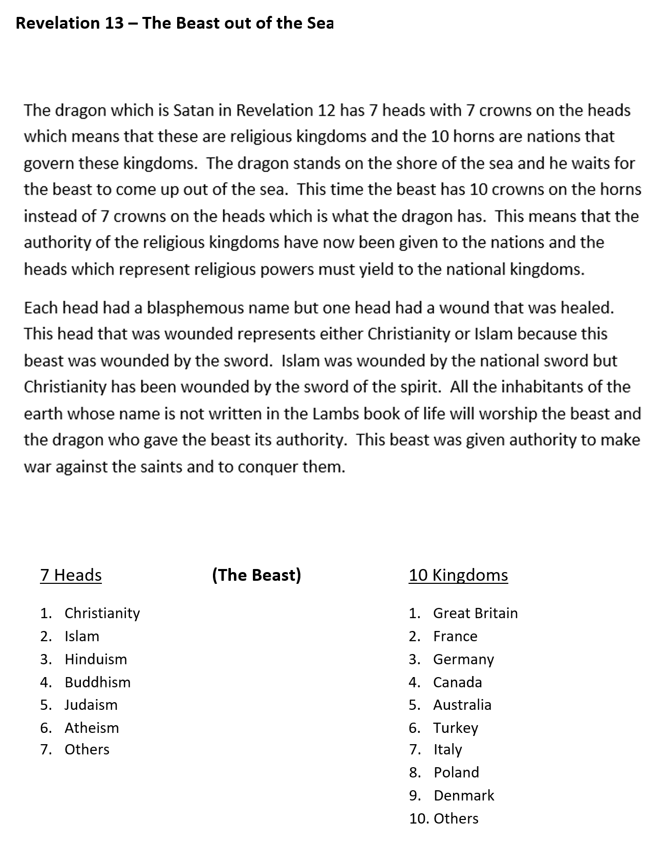 Rev 13 Sea